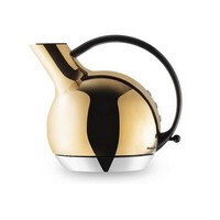 photo giulietta, electric kettle in 18/10 stainless steel - 1.2 l - gold 1